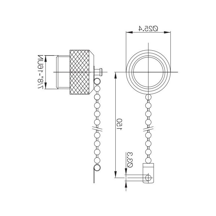 Profibus accessory, screw plug 7/8 inch, power port cover, 670001 